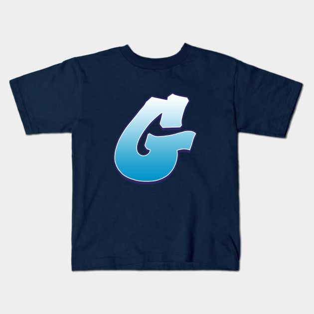 G - Blue Kids T-Shirt by Dmitri